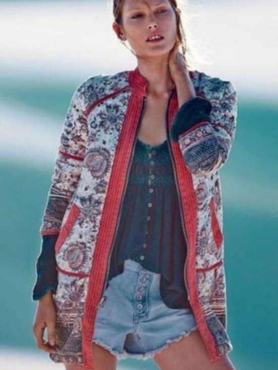 Free People Jackets & Blazers - Free People Belario Reversible Quilted Jacket Cotton Small Boho